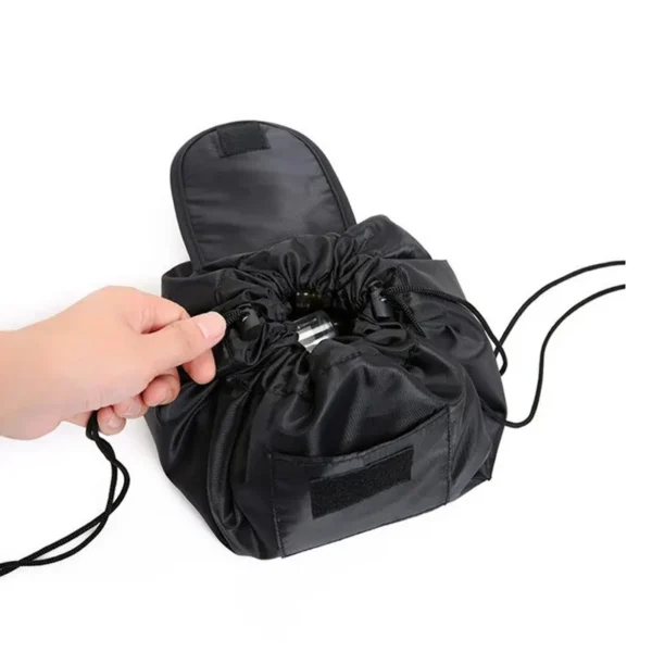 Ladies Portable Drawstring Elastic Makeup Storage Bag - Image 4