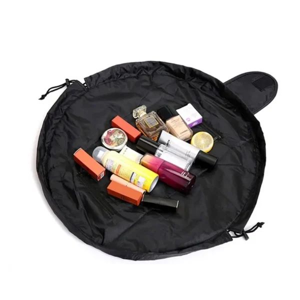 Ladies Portable Drawstring Elastic Makeup Storage Bag - Image 2