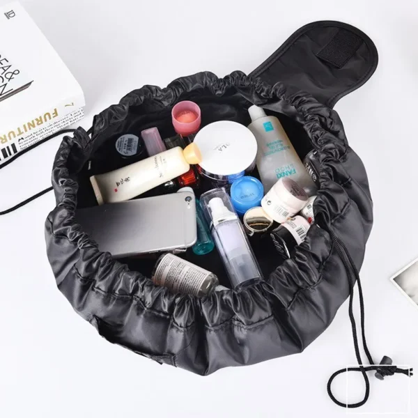 Ladies Portable Drawstring Elastic Makeup Storage Bag