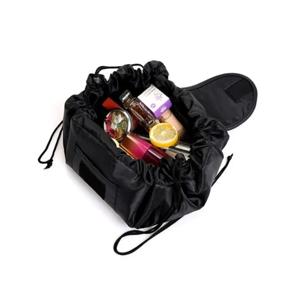 Ladies Portable Drawstring Elastic Makeup Storage Bag - Image 3