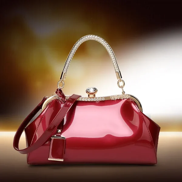 Ladies Leather Bright Shoulder Diagonal Straddle Bag