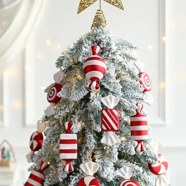 6Pcs Candy Balls Christmas Tree Decor - Image 2