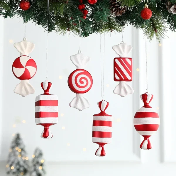 6Pcs Candy Balls Christmas Tree Decor - Image 4