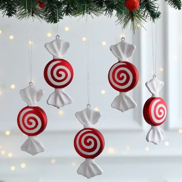 6Pcs Candy Balls Christmas Tree Decor - Image 5